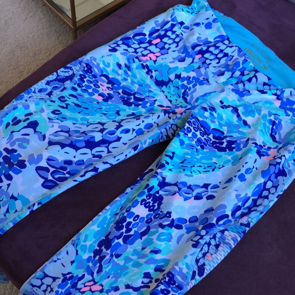 Lilly Pulitzer Blue Multi Coral Reef Print Leggings - Picture 11 of 11
